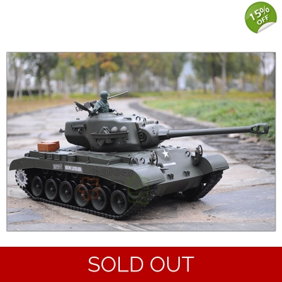 2.4G Heng Long 1/16 Pershing Snow Leopard RC tank with BB shooting / Smoking / Engine Sounding